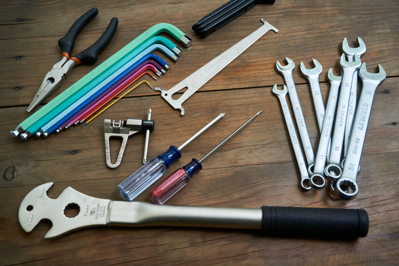 El kit básico de herramientas para bicicleta